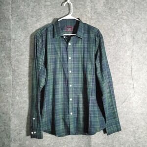 UNTUCKit Langon-WF Button Down Shirt Mens XL Plaid Slim Fit Wrinkle Free Cotton